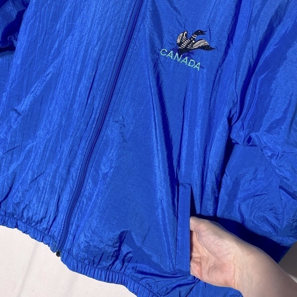 Vintage 90s Northern Sun Blue Windbreaker With Pink Fleece Lining M - Picture 8 of 14